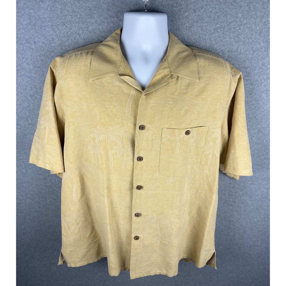 Banana Cabana Men's‎ Silk Short Sleeve Button Down Shirt Size XL - Picture 2 of 9